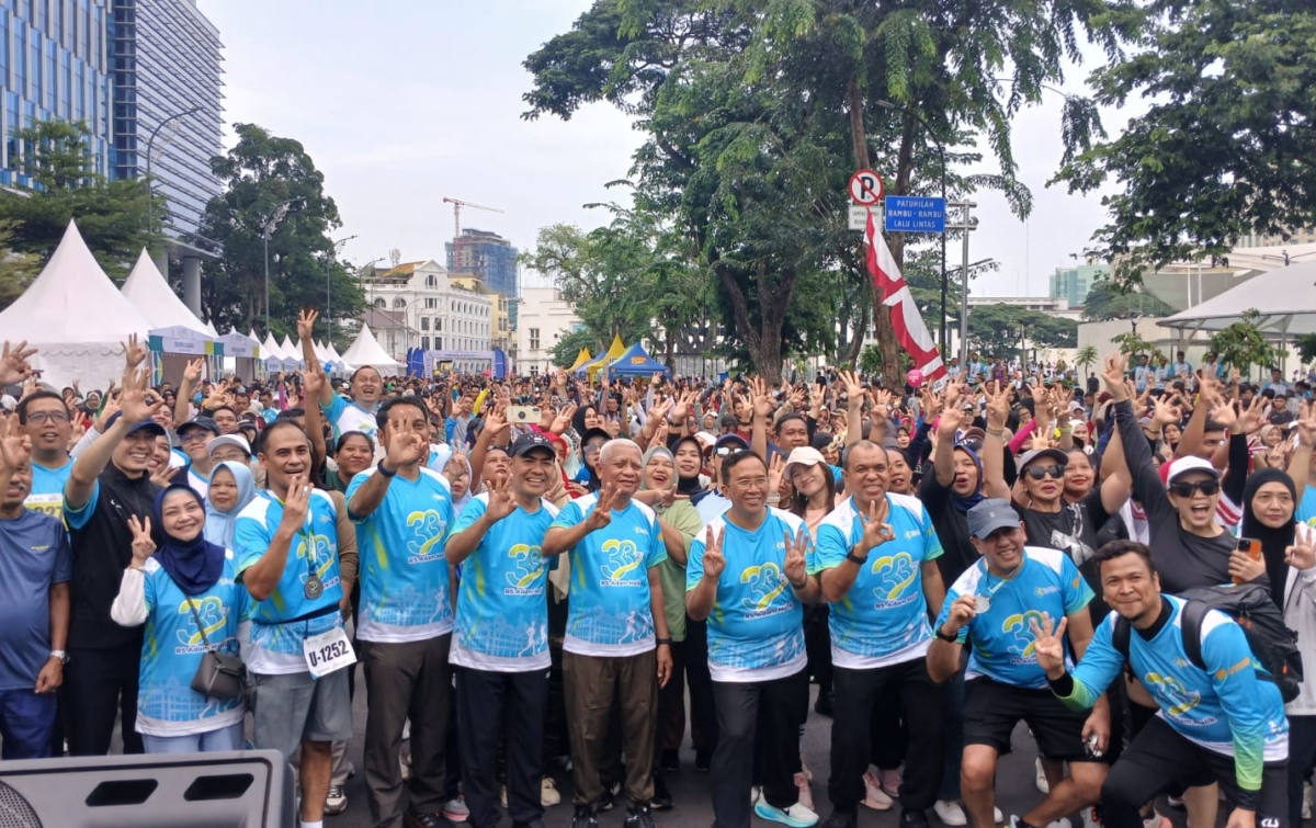 HUT ke—33 RS Adam Malik, Ribuan Peserta Ramaikan Fun Run 5K dan Fun Walk di Lapangan Merdeka