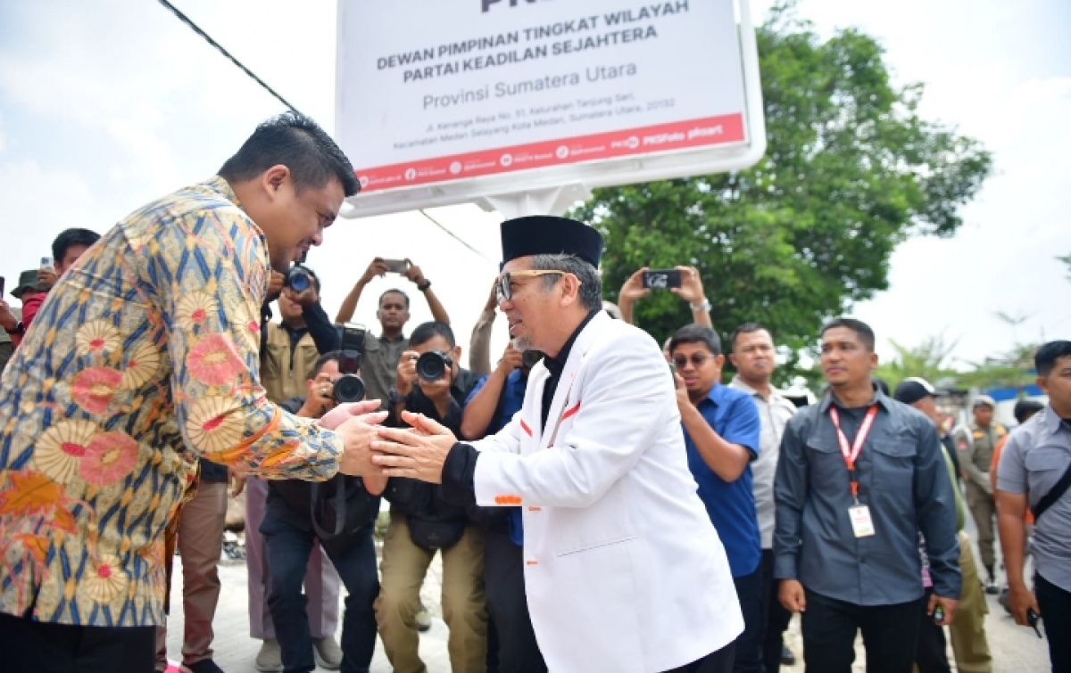 Bobby Nasution Sambut Kedatangan AMY, Safari Kebangsaan Presiden PKS Berlanjut ke Sumatra Utara