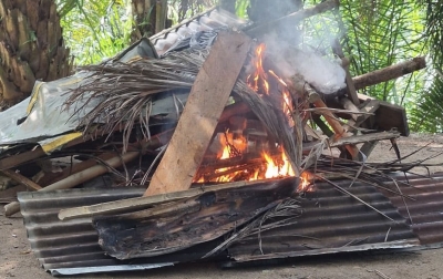 Polres Sergai Bakar Sarang Narkoba di Sungai Buaya, Satu Pengedar Diciduk