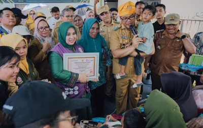 Bupati Deli Serdang Resmikan Kampung Berkah Kasih Stunting
