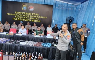 Ungkap 1.187 Kasus Dalam 300 Hari,   Pengungkapan Kasus Narkoba Naik 85 Persen