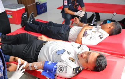 Rayakan HUT RI Ke-81, Kanwil Imigrasi Sumut Donor Darah dan Cek Kesehatan Gratis