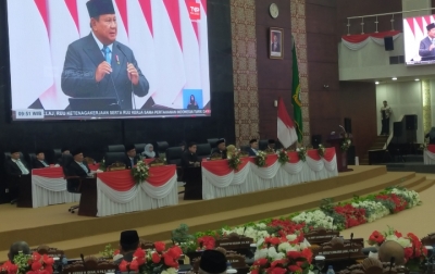 Gubsu dan DPRD Sumut Khusyuk Dengarkan Pidato Presiden Prabowo