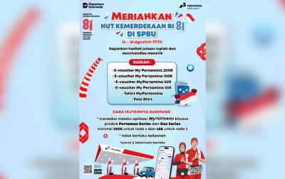 Pertamina Patra Niaga Sumbagut Semarakkan HUT ke-81 RI Melalui MyPertamina Berbagi Hadiah Kemerdekaan di 24 SPBU