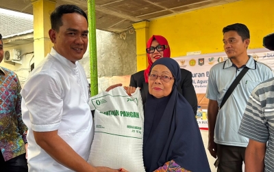 Bulog Sumut Launching Bantuan Pangan Beras di Kota Tebing Tinggi
