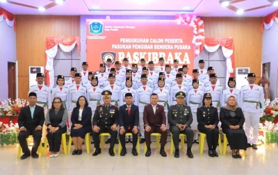 35 Putra-Putri Terbaik Labura Dikukuhkan sebagai Anggota Paskibra 2026