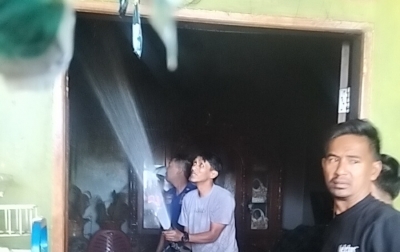 Api Sambar 1 Rumah Saat Peringatan Detik-Detik Proklamasi di Sidikalang
