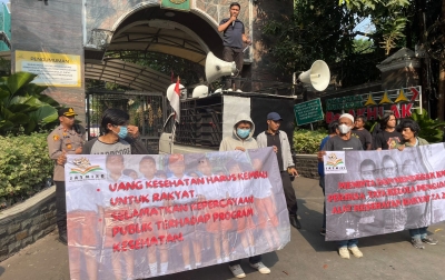 Aksi di Kejagung, Jatmiko Desak Pengusutan Dugaan Penyimpangan Pengadaan Antropometri Kit Kemenkes
