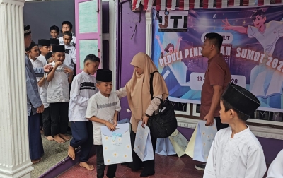 HUT ke-28 IJTI, Pengda Sumut Aksi Sosial Serentak Bantu Pelajar Kurang Mampu dan Anak Panti