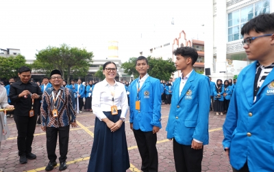 Pemberangkatan KKN Tematik Literasi 2026 di UMSU, Kadis Perpustkaaan dan Arsip Provsu Sampaikan 6 Pesan