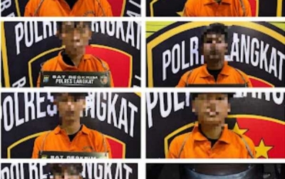 Unit Pidum Sat Reskrim Polres Langkat Ringkus Tujuh Tersangka Curas Dan Barang Bukti