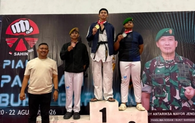 Personel SPN Polda Sumut Raih Juara I Taekwondo Piala Pangdam I Bukit Barisan