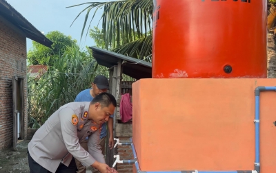 Kapolres Langsa Tinjau Tiga Lokasi Bantuan Sumur Bor