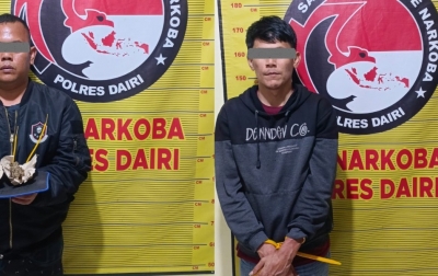 Polres Dairi Tangkap Pengedar dan Kurir Ganja di Bintang Mersada Sidikalang