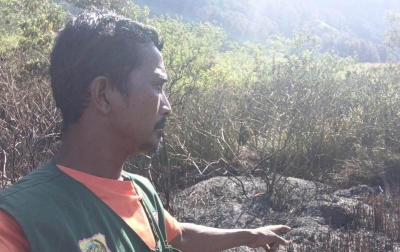 2 Titik Api Kebakaran Lahan di Silalahi Dairi Dipadamkan
