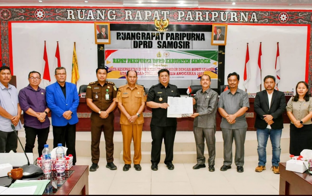 Pemkab dan DPRD Samosir Sepakati KUA-PPAS APBD 2027