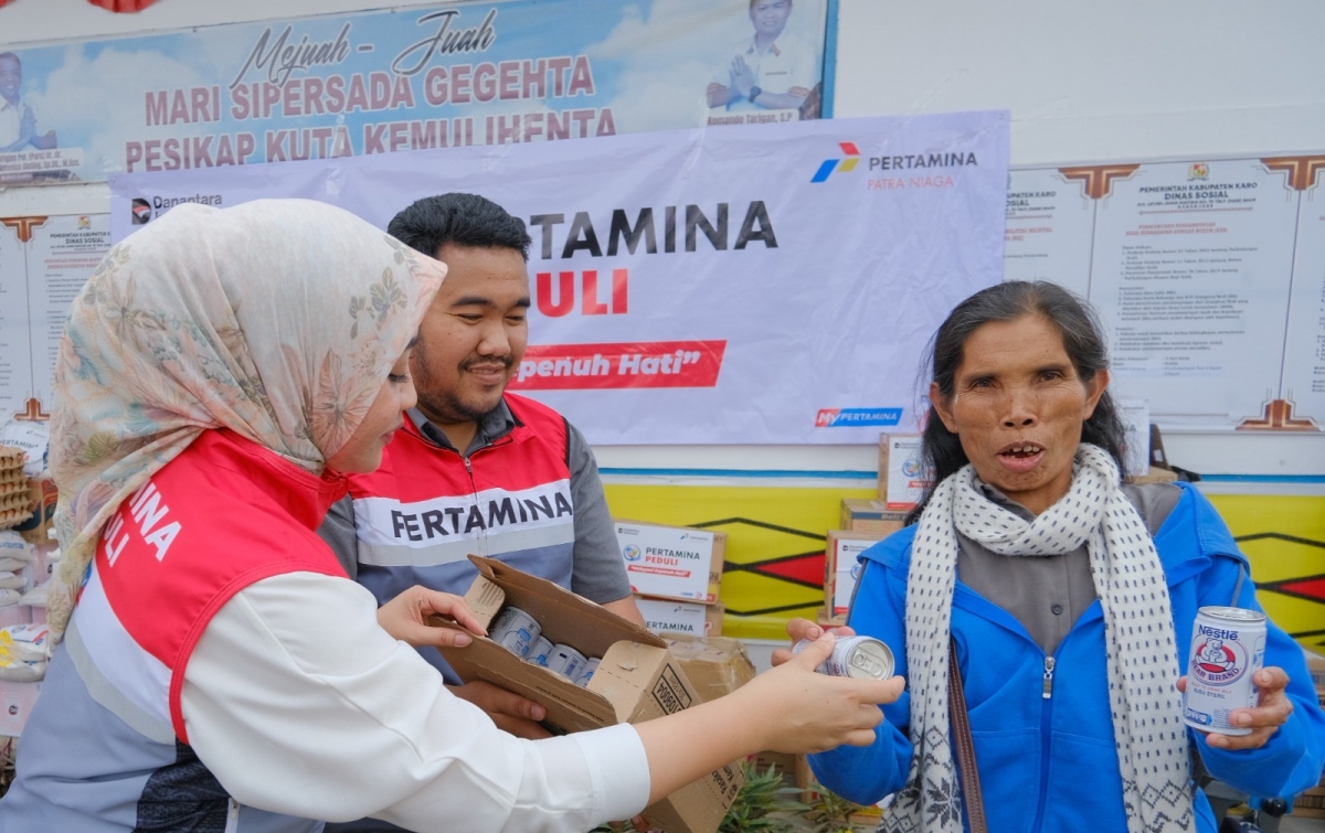 Pertamina Patra Niaga Sumbagut Terus Dorong Upaya Pemulihan Pasca Erupsi Gunung Sinabung di Karo
