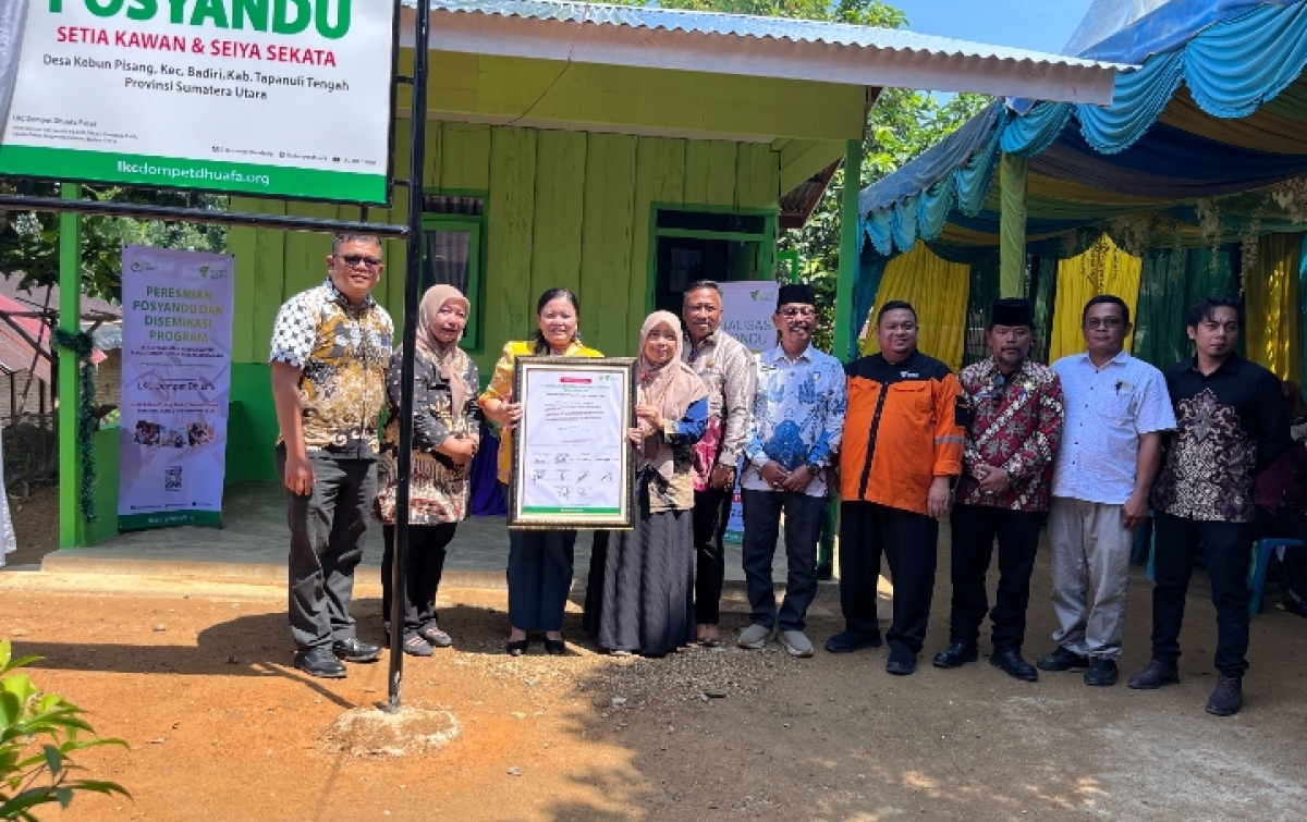 Pasca-Bencana, Dompet Dhuafa Resmikan Posyandu di Tapanuli Tengah