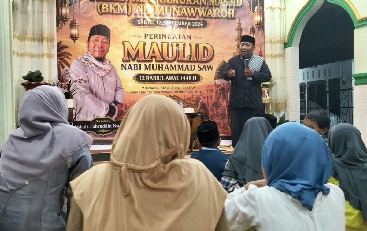 BKM Al Munawwaroh Peringati Maulid Nabi, Ajak Jamaah Teladani Akhlak Rasulullah