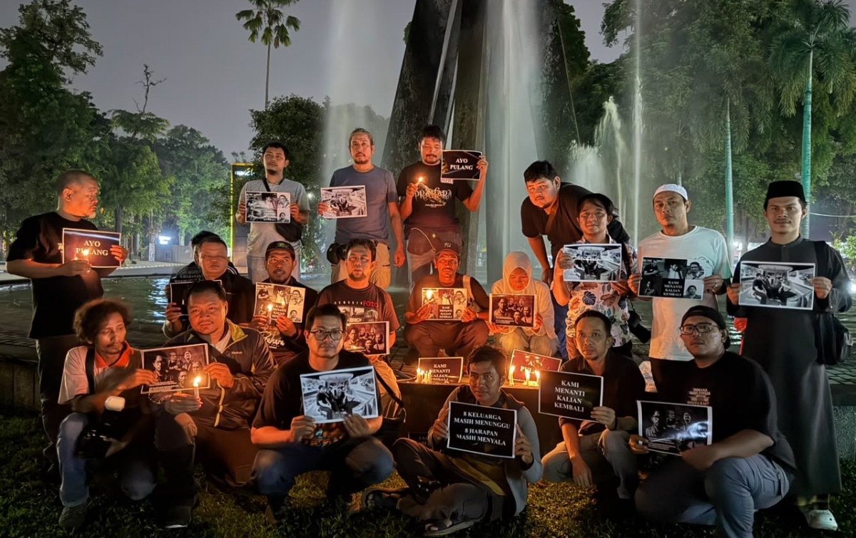PFI Medan Beserta Jurnalis Kota Medan Doa Bersama Bagi 5 Pewarta Foto yang Hilang Kontak di Selat Sunda