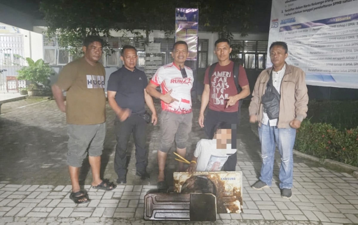 Polisi Bekuk Pencuri Mesin Kompresor AC SMAN 1 Dolok Masihul, 1 Pelaku Masih Buron