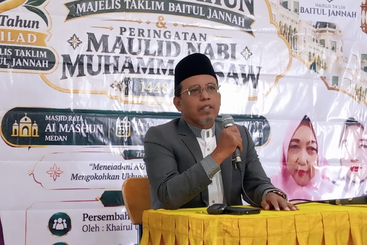 Milad 1 Tahun MT Baitul Jannah, Ahmad Darwis Ajak Meneladani Akhlak Rasulullah SAW dalam Membangun Keluarga yang Penuh Cinta dan Berkah.