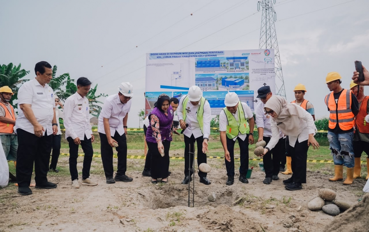 Atasi Keterbatasan Air, Pemkab Deli Serdang Bangun WTP di Kecamatan Beringin