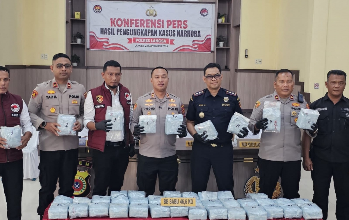 Polres Langsa Ungkap Kasus Sabu-sabu Jaringan Malaysia