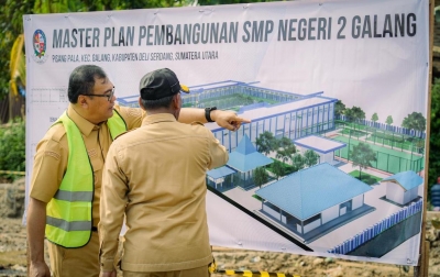 Disiapkan Jadi Sekolah Unggulan, Pemkab Deli Serdang Mulai Bangun SMP Negeri 2 Galang