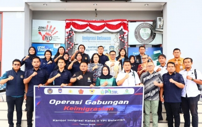 Perkuat Pengawasan Keimigrasian, Imigrasi Belawan Gelar Operasi Gabungan di Deli Serdang