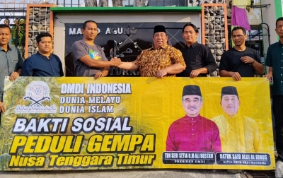 Presiden DMDI TYT Tun Seri Setia HM Ali Rustam Bantu Renovasi Masjid Terdampak Gempa di Manggarai Timur