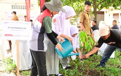 Pertagas ONSA Gandeng BPBD Tanam 1.500 Bibit Pohon di Aceh Tamiang dan Langkat
