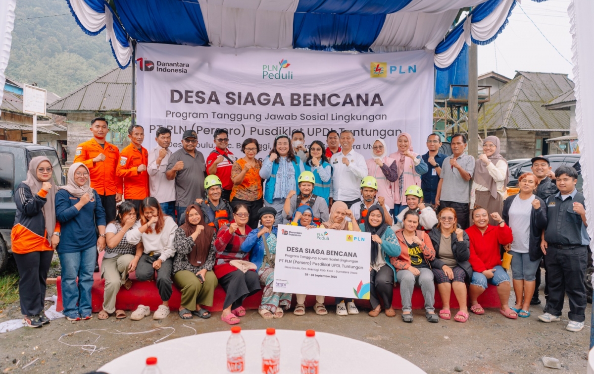 PLN Pusdiklat UPDL Tuntungan Hadirkan  Desa Siaga Bencana di Desa Daulu Karo