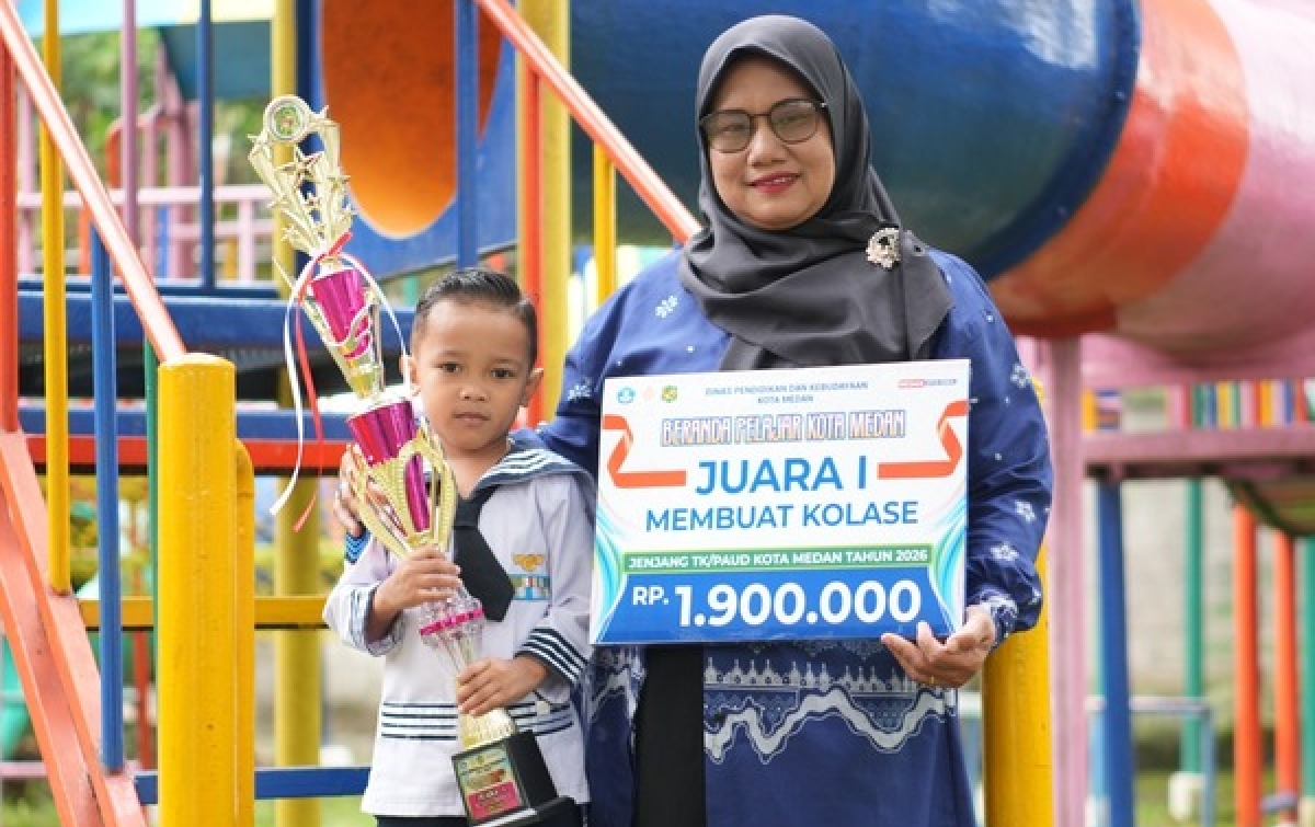 Siswa TK Panca Budi Medan Juara Pertama Lomba Kolase