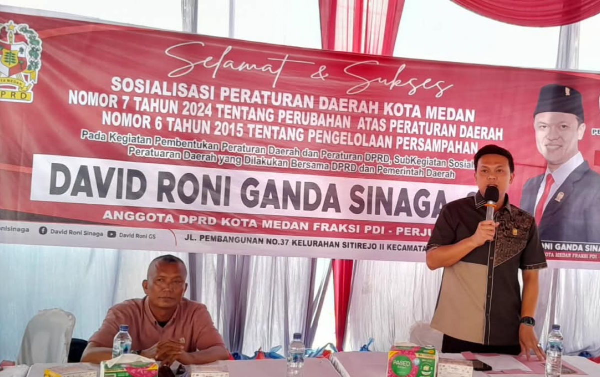 Sosperda Persampahan, David Roni G Sinaga: Jangan Sepele, Sampah Bisa Meluluhlantakkan Kota