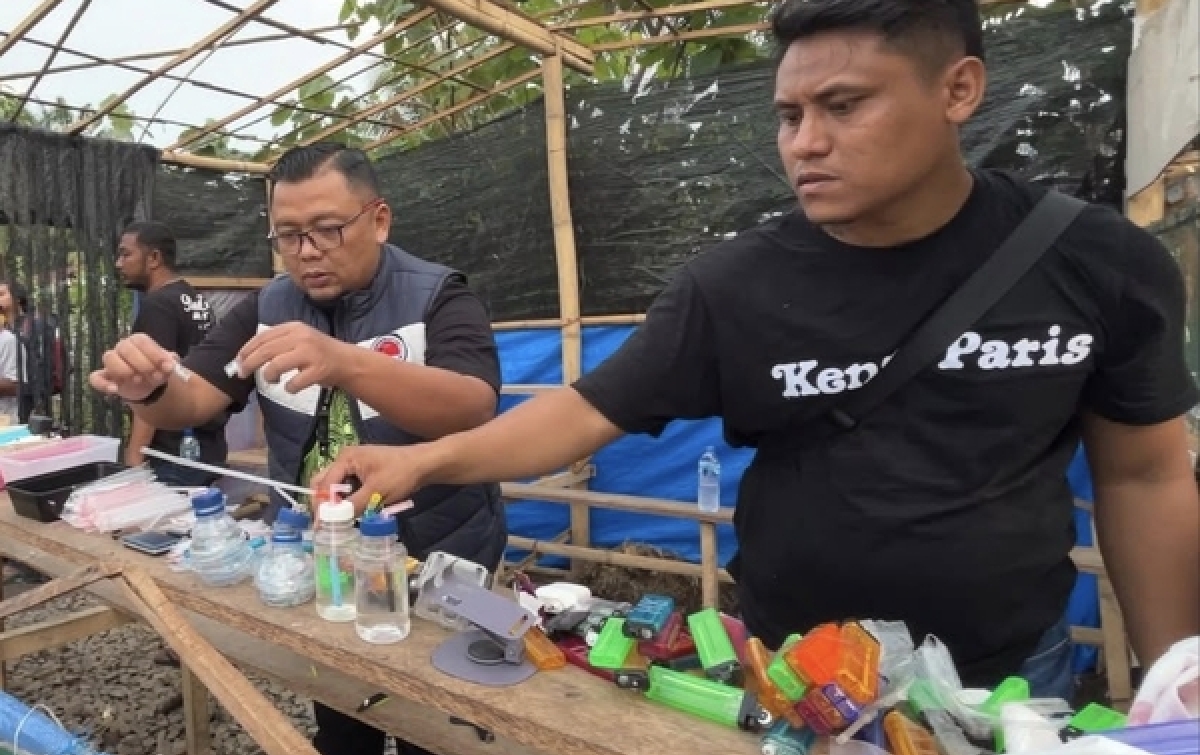 GSN Di Desa Serbajadi 6 Barak Narkoba Dibumihanguskan