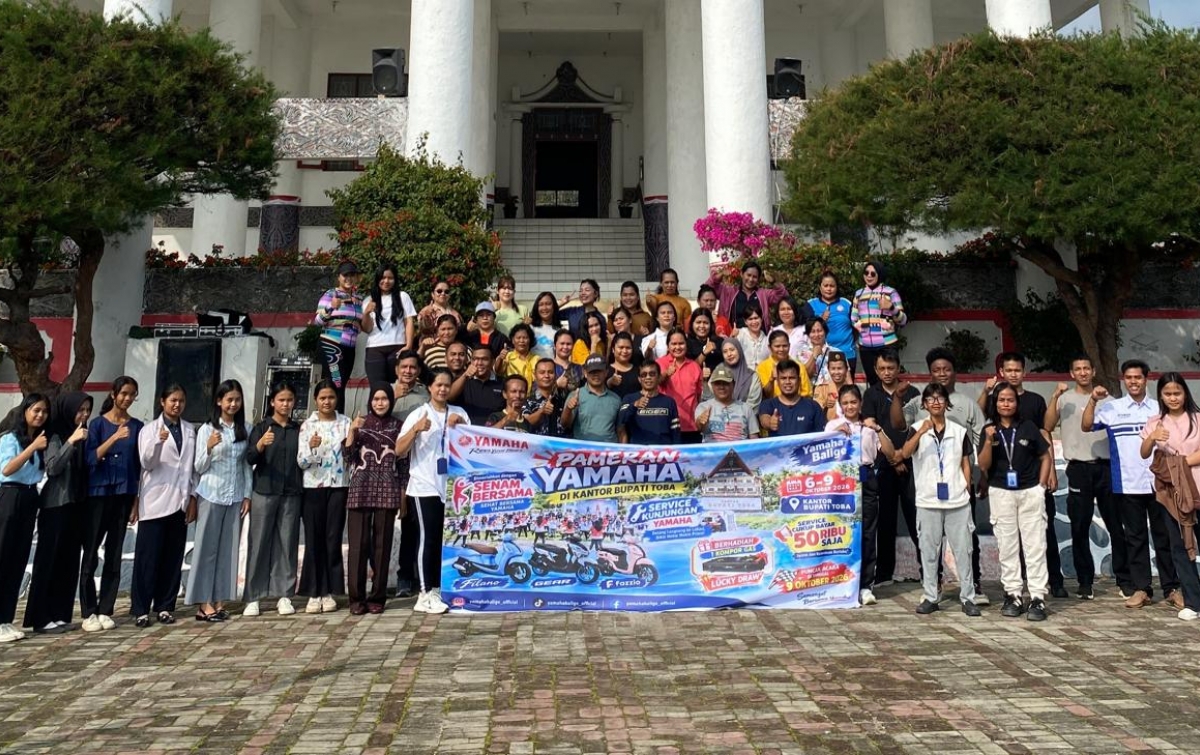 Yamaha Filano dan Fazzio Jadi Perhatian Pengunjung Pameran Yamaha di Kantor Bupati Toba
