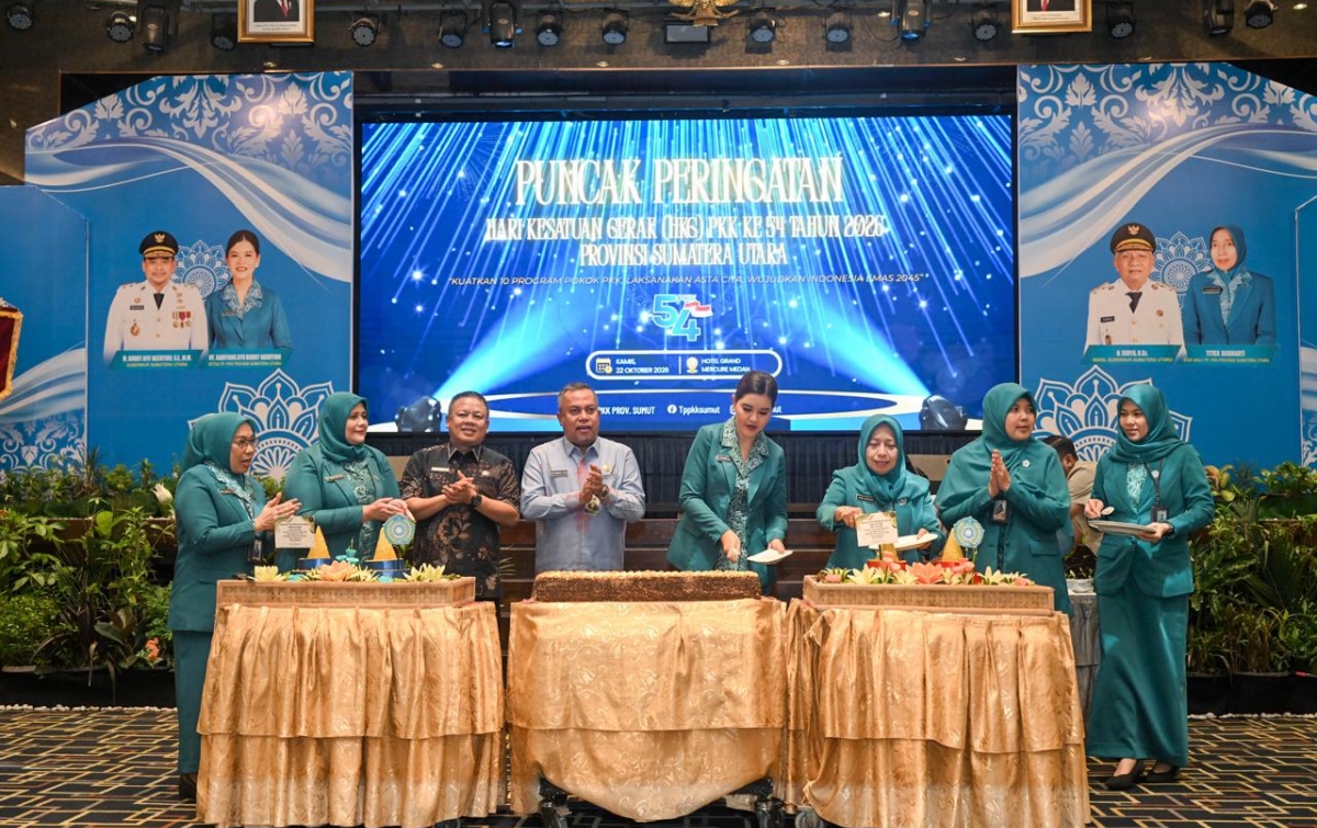 Puncak Peringatan HKG PKK 2026, Bobby Nasution Ajak Kader PKK Lindungi Anak dari Narkoba dan Perundungan