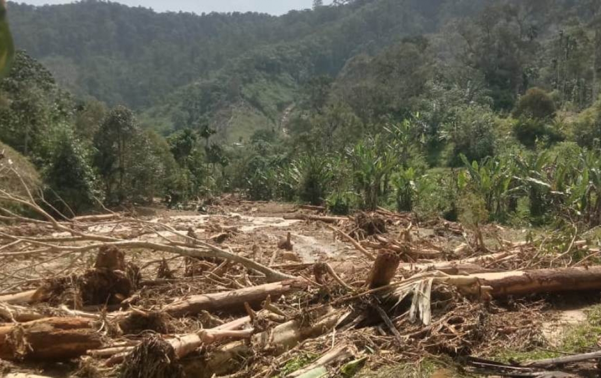 Banjir Bandang Sapu Perladangan di Lae Ambat Dairi