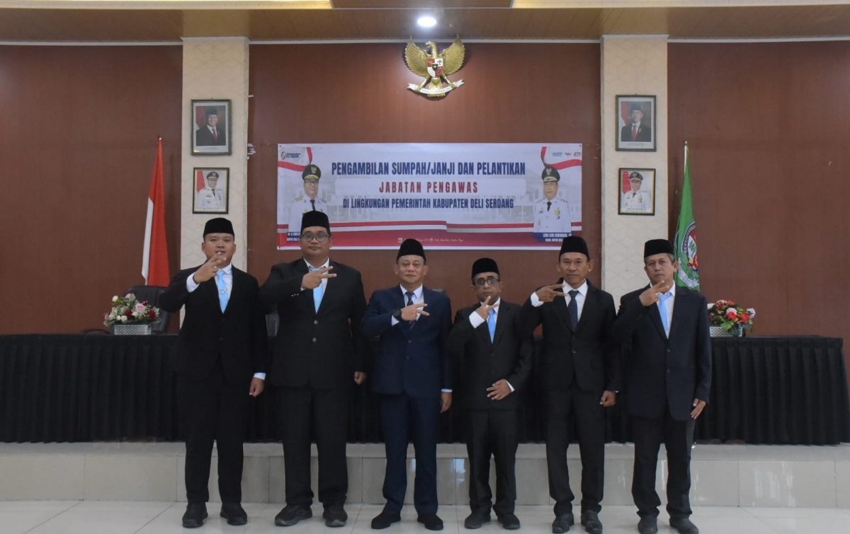 3 Pejabat Pengawas Deli Serdang Dilantik