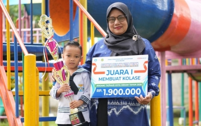 Siswa TK Panca Budi Medan Juara Pertama Lomba Kolase
