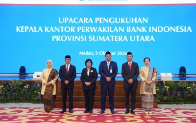 Gubernur BI Kukuhkan Ameriza M. Moesa Jadi Kepala KPwBI Sumut