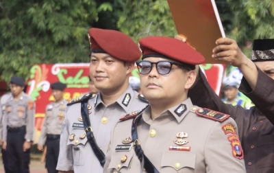 Kapolres Langkat Pimpin Sertijab Dua Kasat dan Kapolsek Kuala