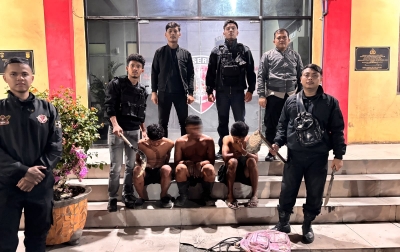 Tim Macan Polres Pelabuhan Belawan Tangkap 3 Pria Diduga Curi Kabel