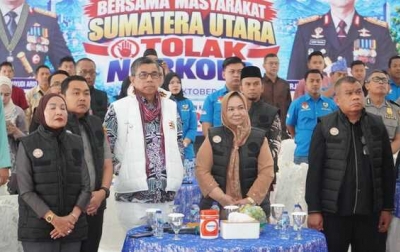 Zoom Meeting Pemusnahan Narkotika Plt Bupati  Langkat Tiorita Ajak Masyarakat Bersatu Lawan Narkoba