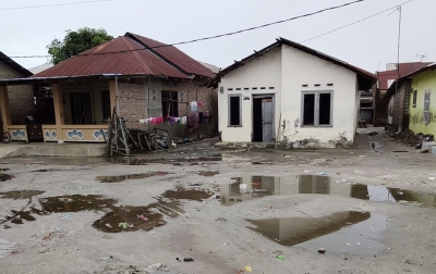 Pasang Air Laut dan Luapan Hulu Sungai, Banjir Rob Terjang Permukiman Warga Pesisir Sergai