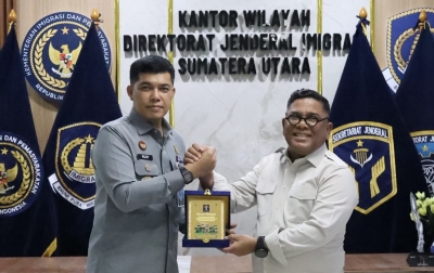 Perkuat Kerja Sama dan Kolaborasi, Kakanwil Imigrasi Sumut Terima Kunjungan Kakanwil Hukum