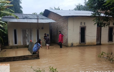Intensitas Hujan Tinggi, Ribuan Rumah Terendam Banjir di Deliserdang